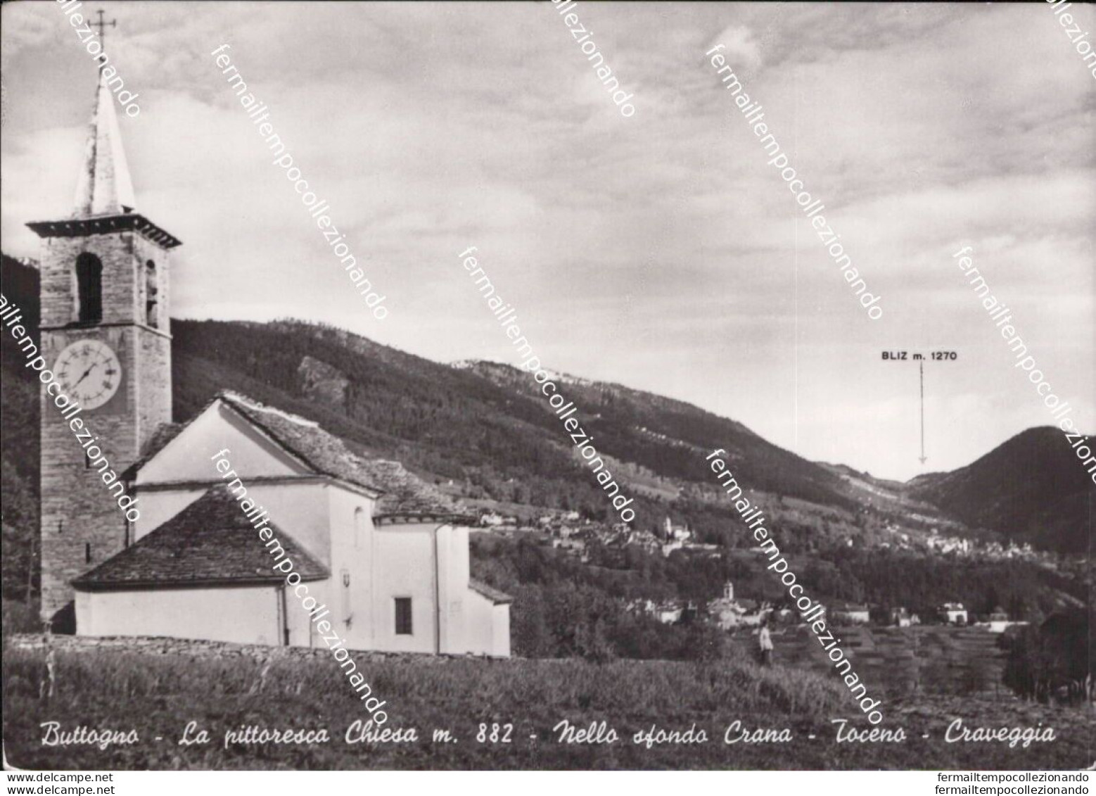 Bc770 Cartolina Buttogno La Pittoresca Chiesa Provincia Di Verbania - Biella