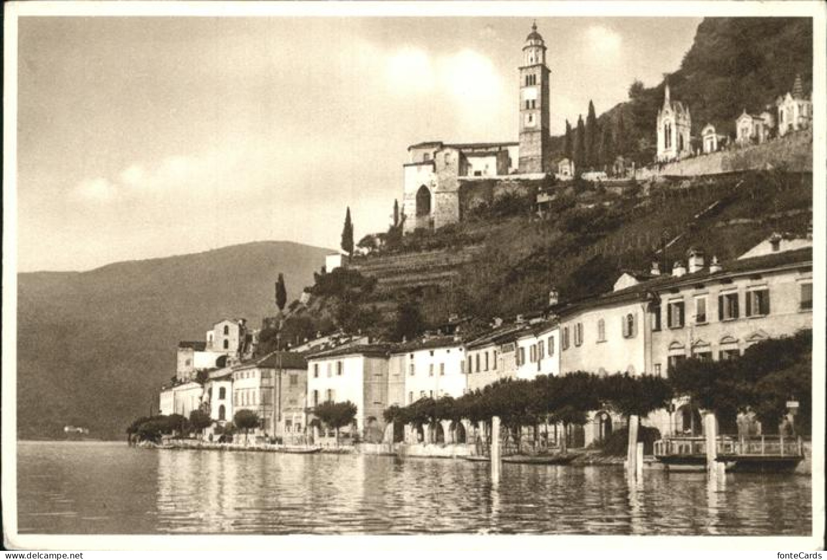 11372119 Morcote TI Teilansicht Vom See Kirche Morcote - Sonstige & Ohne Zuordnung