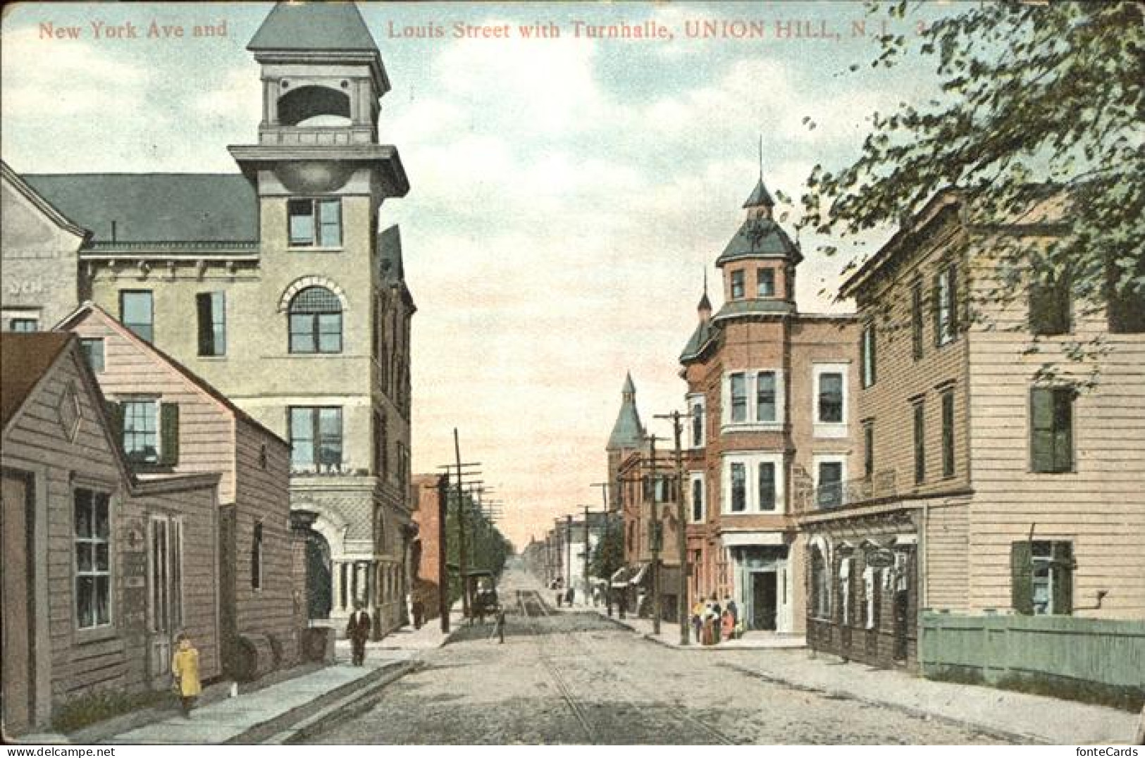 11358834 Union_Hill_New_Jersey Louis Street With Turnhalle - Autres & Non Classés