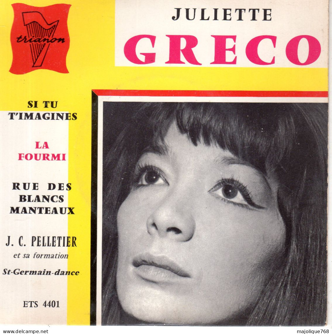 Disque - Juliette Gréco - Si Tu T'imagines - Pathé Marconi 4401 - France 1963 - Disco & Pop