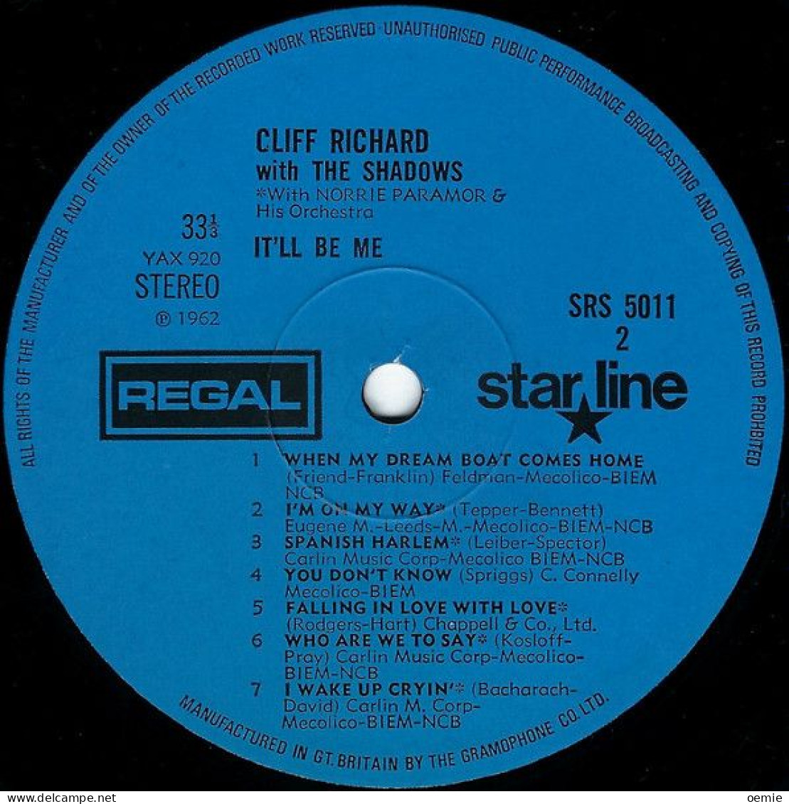 CLIFF RICHARD    IT 'LL BE ME - Rock