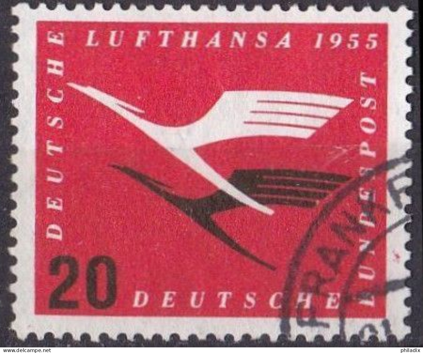 BRD 1955 Mi. Nr. 208 O/used (BRD1-5) - Gebraucht