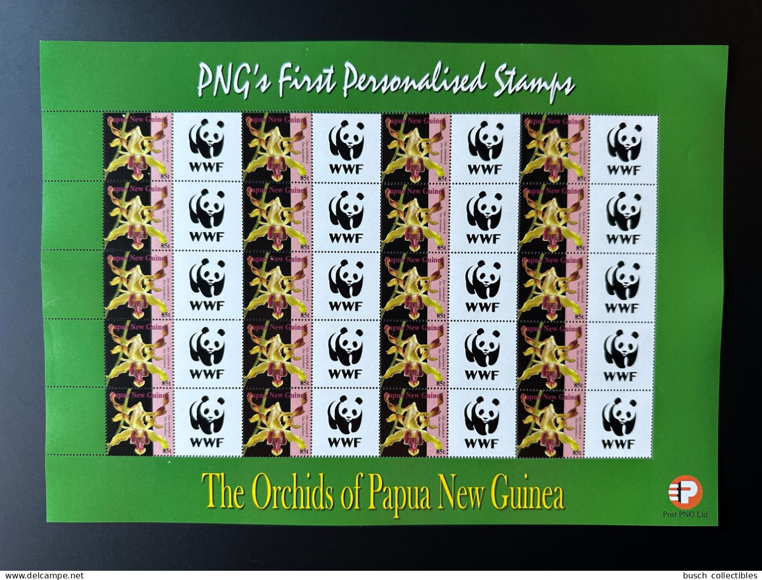 Papua New Guinea PNG 2007 Mi. 1244 Personalized WWF World Wide Fund For Nature Panda Faune Fauna Orchids Flowers - Neufs