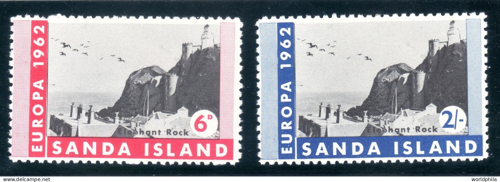 Sanda Island, UK "EUROPA 1962", Elephant Rock, MNH Perforated, Sea Mail  Service VII - Cinderellas