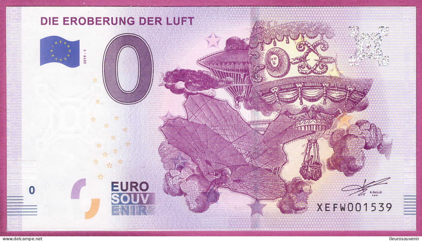 0-Euro XEFW 2019-1 DIE EROBERUNG DER LUFT - Essais Privés / Non-officiels