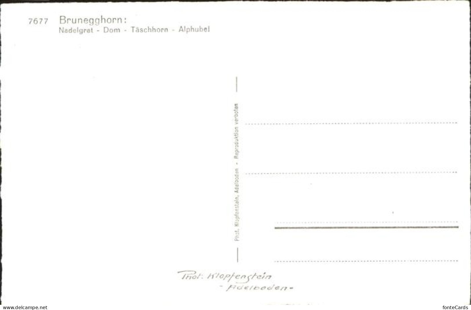 11358078 Brunegghorn Nadelgrat Dom Alphubel Brunegghorn - Andere & Zonder Classificatie