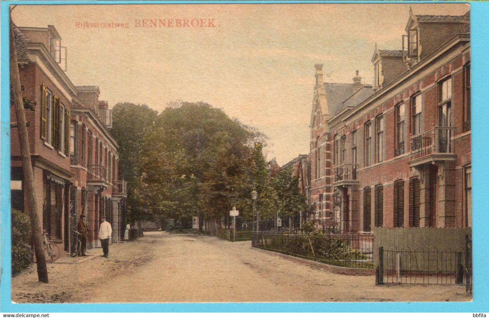 NEDERLAND Prentbriefkaart Rijksstraatweg Bennebroek - Bloemendaal