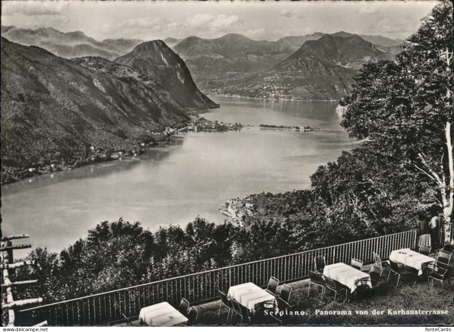 11358008 Serpiano TI Panorama Kurhausterasse Lugano - Otros & Sin Clasificación