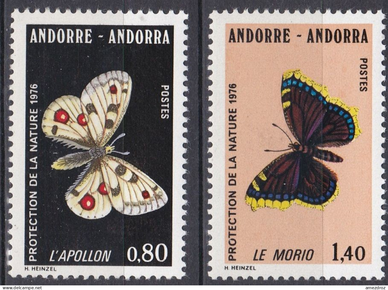 Andorre Français 1976    NMH ** Papillons  (A16) - Neufs