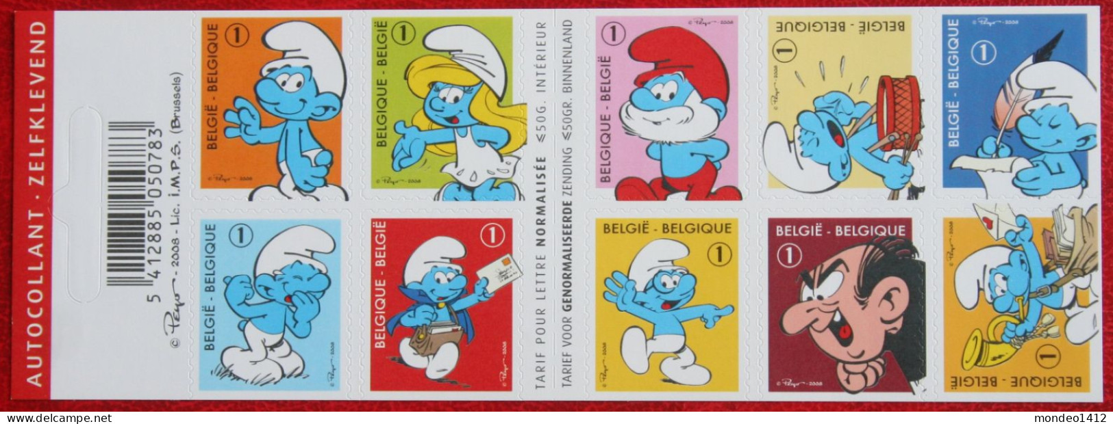 Boekje/carnet B95 - Strips - De Smurfen - Des Schtroumpfs - BD - Comics - Peyo  / ** MNH 2008 - 1997-… Permanente Geldigheid [B]