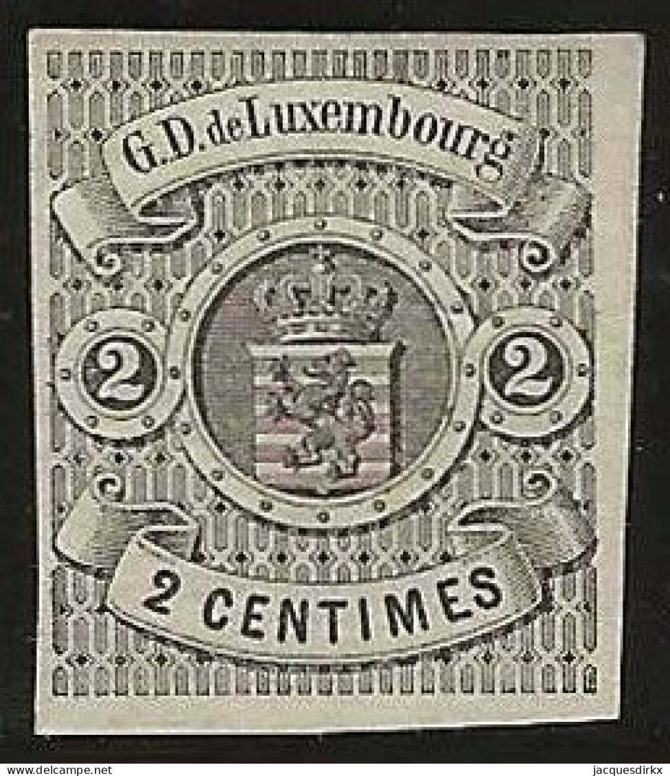 Luxembourg  .  Y&T   .   4   (2 Scans)     .   1859-63 .    (*)    .    Neuf Sans Gomme - 1859-1880 Armoiries