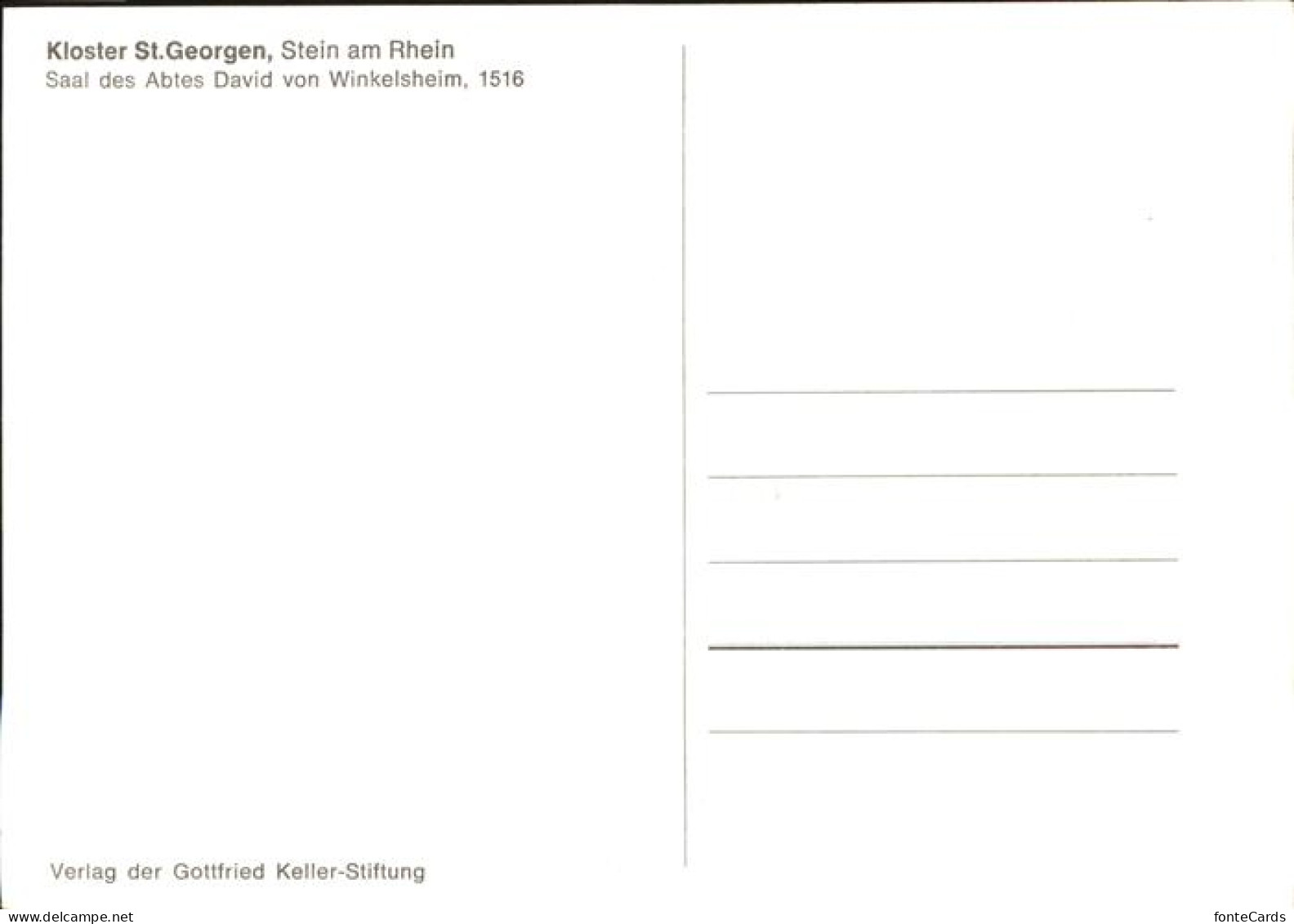 11357922 Stein Rhein Kloster St. Georgen Saal Abtes David Winkelsheim Stein Rhei - Andere & Zonder Classificatie