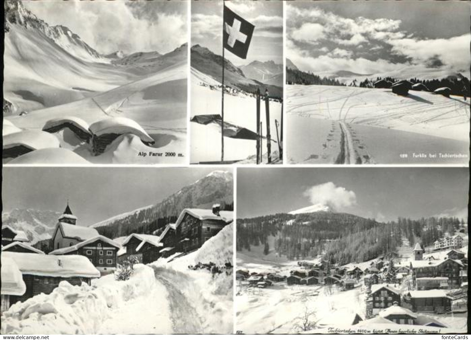 11357883 Tschiertschen Alp Farur Schweizer Fahne Flagge Tschiertschen - Autres & Non Classés