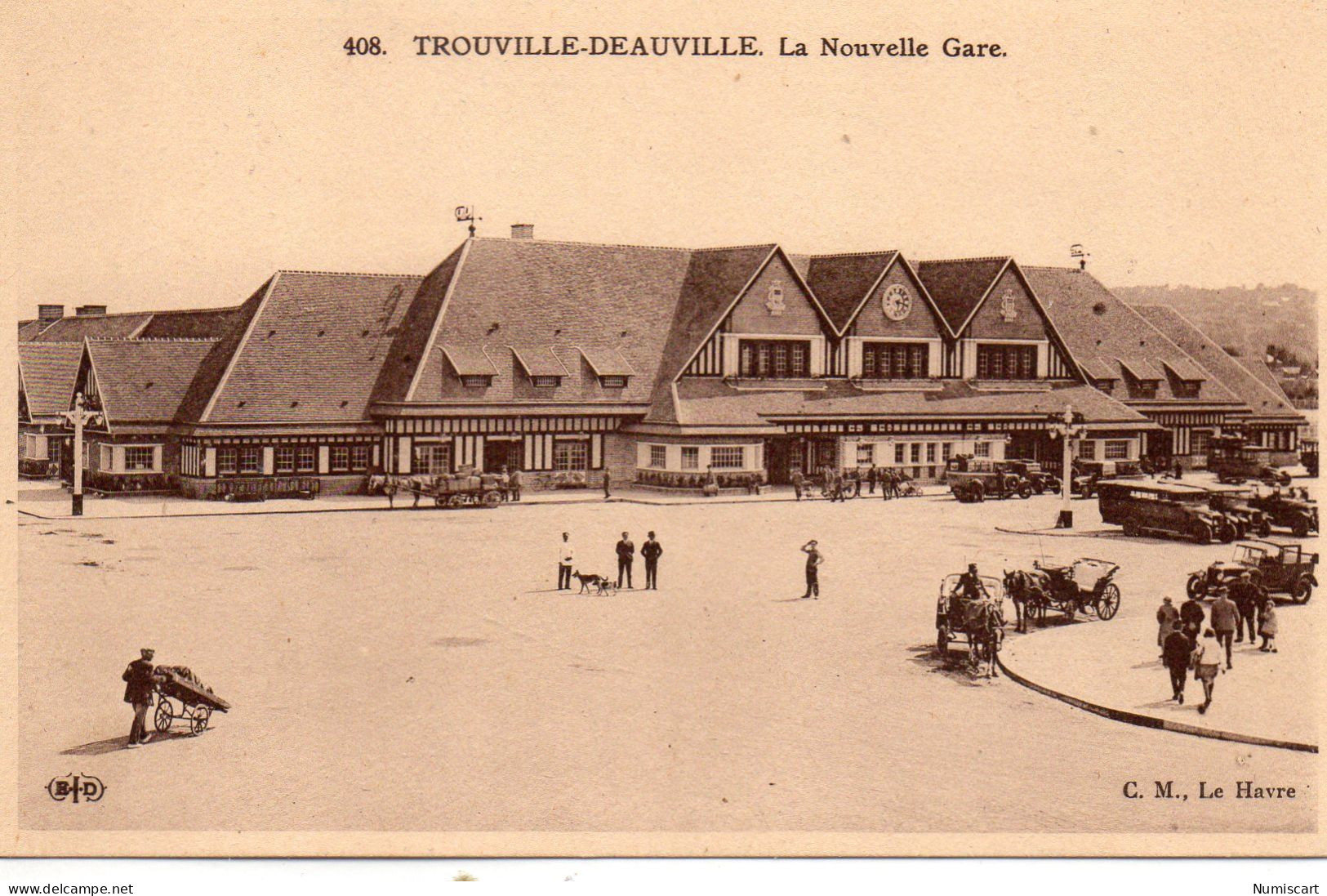 Trouville-Deauville Animée Nouvelle Gare Attelages - Trouville