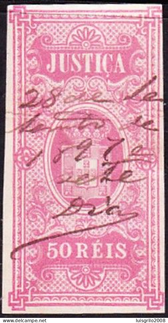 Revenue/ Fiscaux/ Fiscal, Portugal - 1893. Justiça -|- 50 Réis - Usado