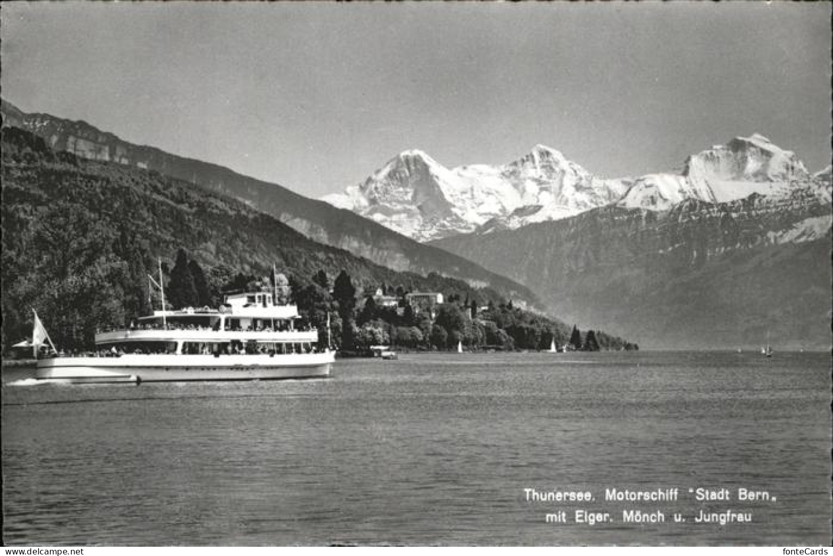 11357841 Thunersee Motorschiff Stadt Bern Eiger Moench Jungfrau Thun - Andere & Zonder Classificatie