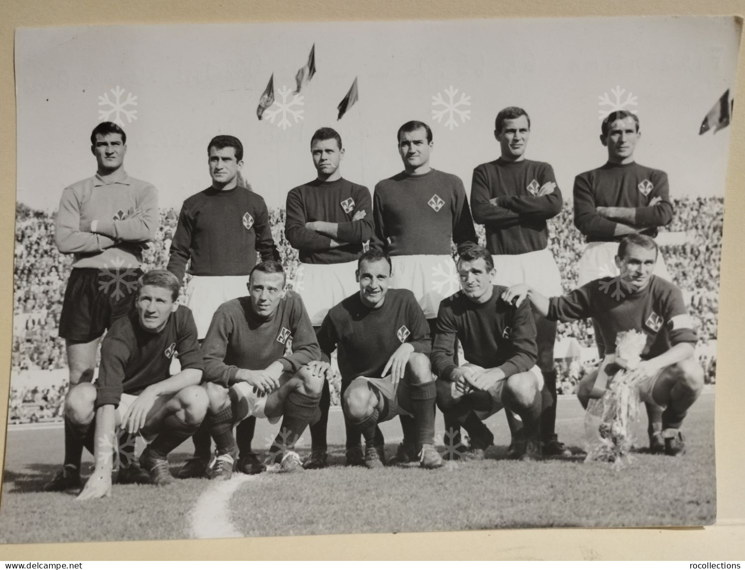 Italy Soccer Italia Foto Calcio FIORENTINA 1964-65. Foto Spaziani. Nomi Retro. 180x130 Mm - Sports