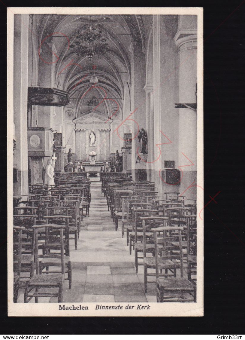 Machelen - Binnenste Der Kerk - Postkaart - Zulte