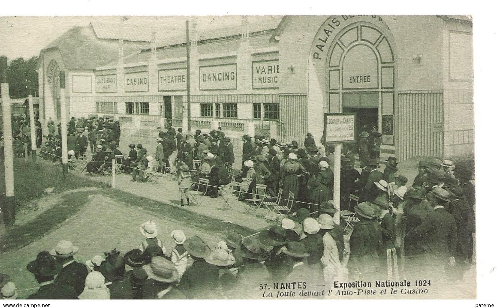 Nantes Exposition 1924 La Foule Devant L'auto Piste - Nantes