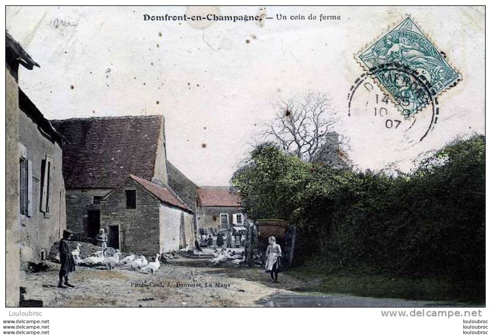 72 DOMFRONT EN CHAMPAGNE UN COIN DE FERME EDIT BOUVERET - Andere & Zonder Classificatie