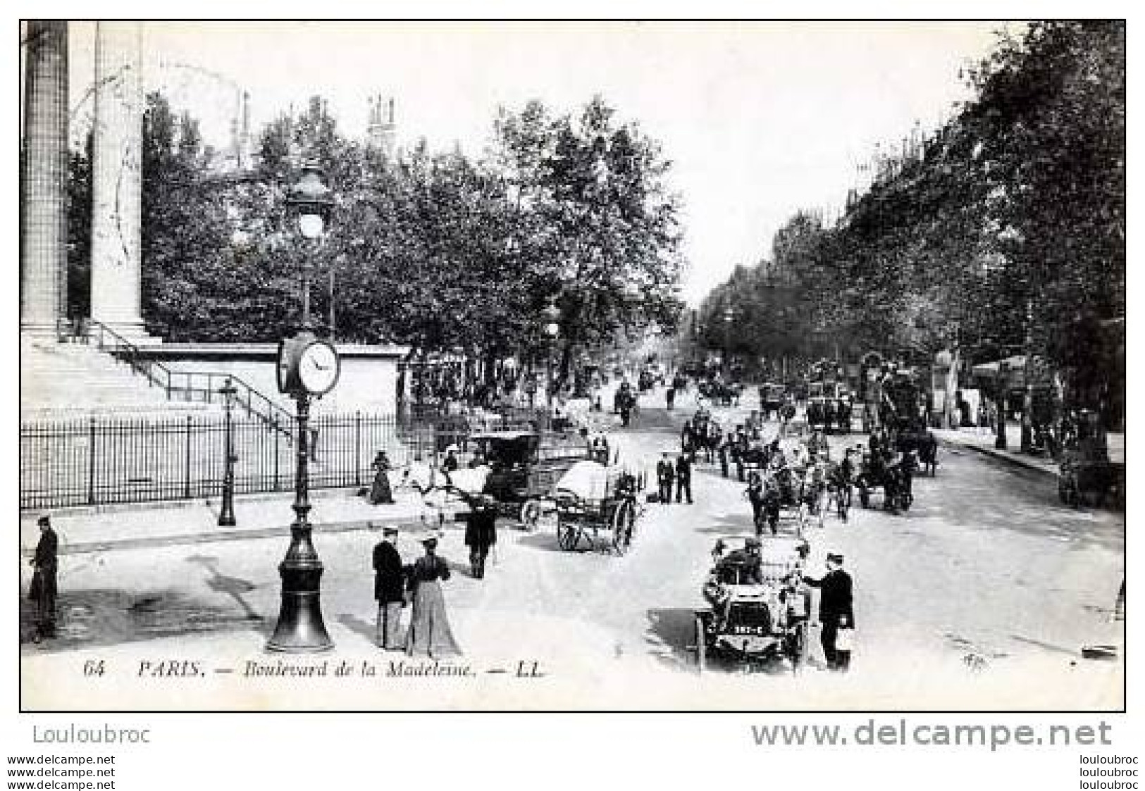 75 PARIS BOULEVARD DE LA MADELEINE EDIT LL 1913 - Autres & Non Classés