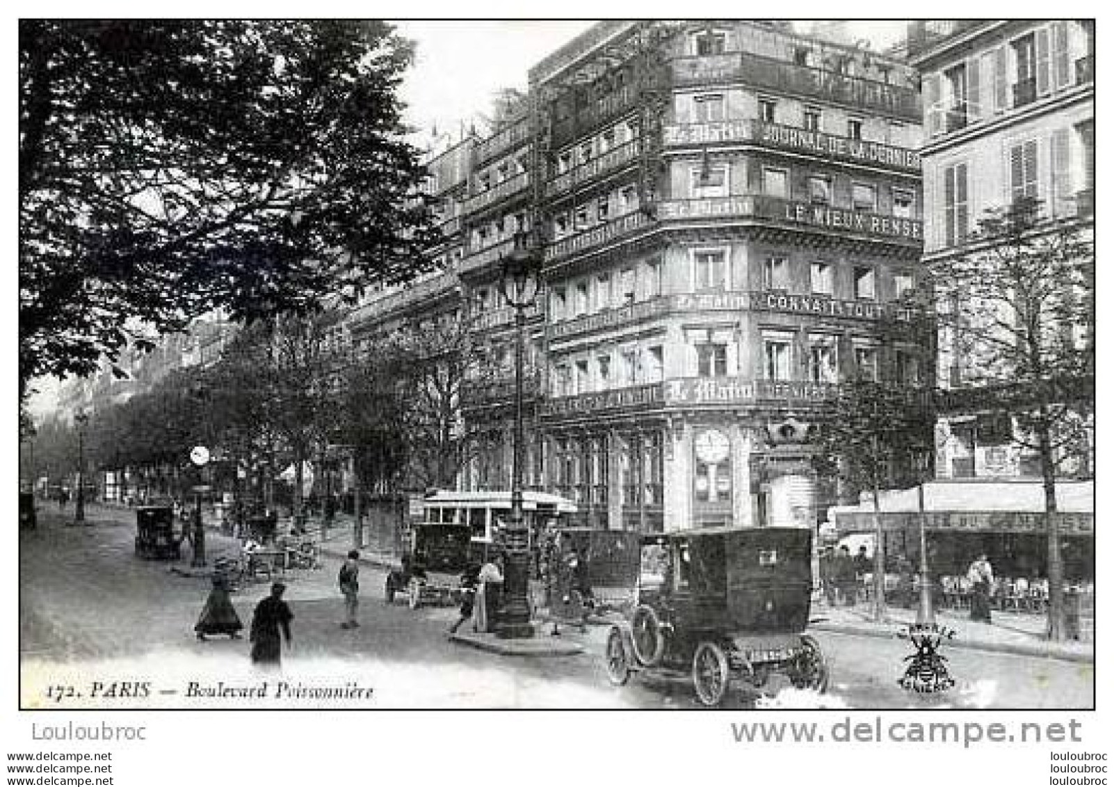 75 PARIS BOULEVARD POISSONNIERE EDIT ABEILLE VOYAGEE 1921 - Arrondissement: 02