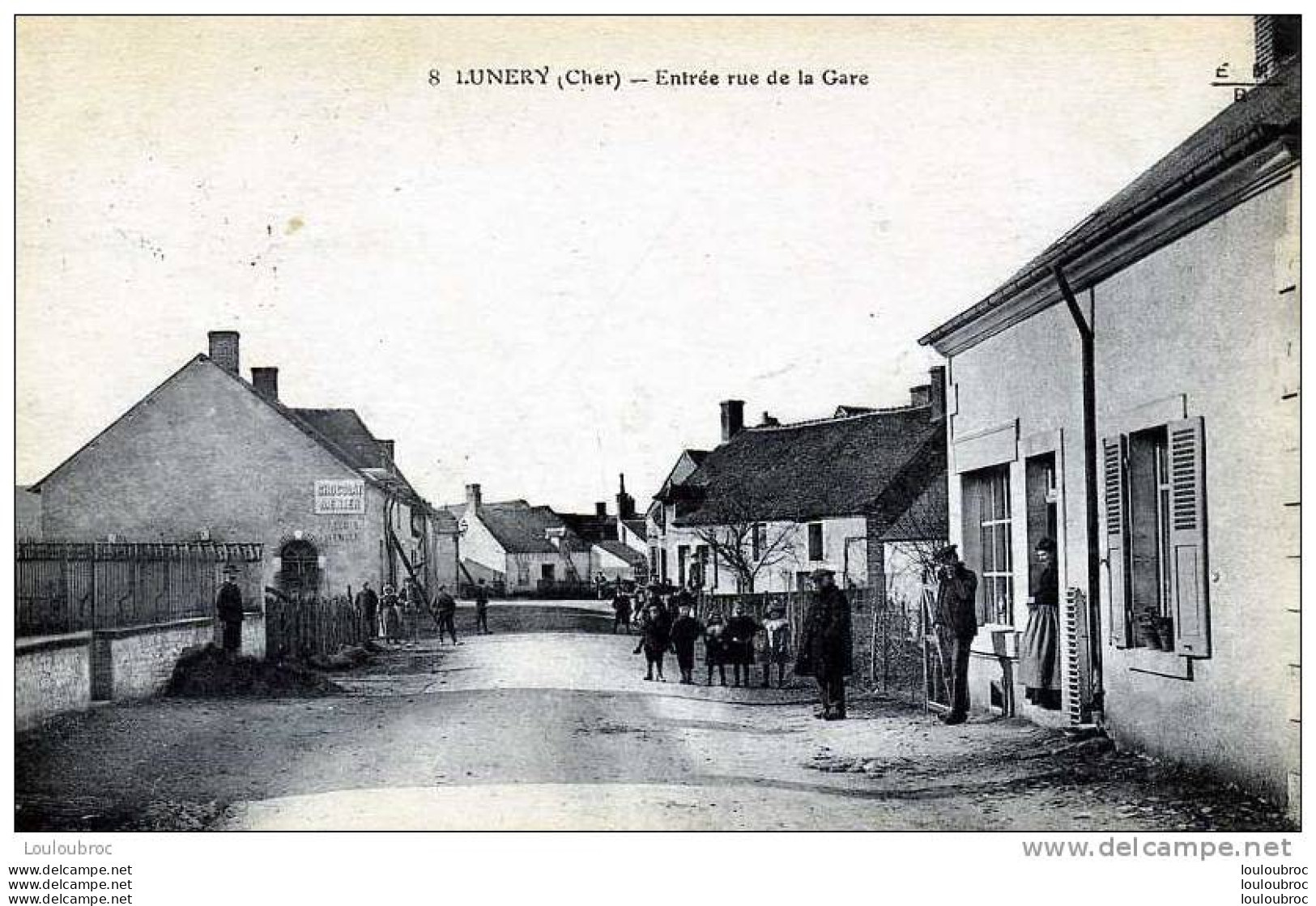 18 LUNERY ENTREE RUE DE LA GARE EDIT MAQUAIRE 1921 - Sonstige & Ohne Zuordnung