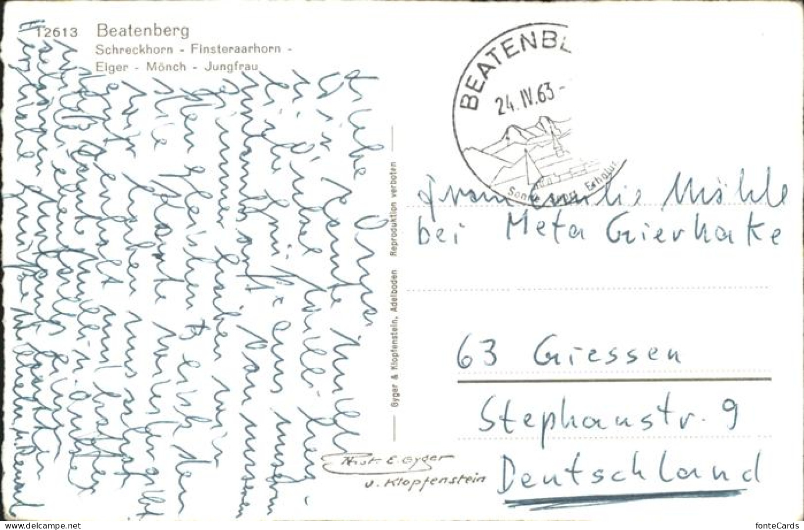 11357788 Beatenberg Schreckhorn Finsteraarhorn Beatenberg - Sonstige & Ohne Zuordnung