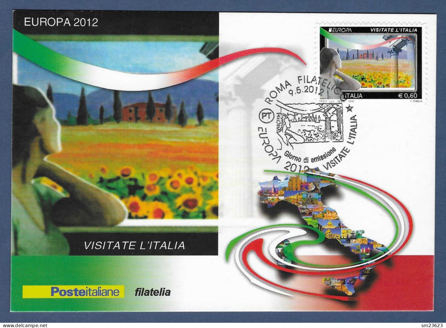 Italien / Italia  2012  Mi.Nr. 3536 , EUROPA CEPT Visite / Besuche - Maximum Card - ROMA Filatelico 9.5.2012 - 2012