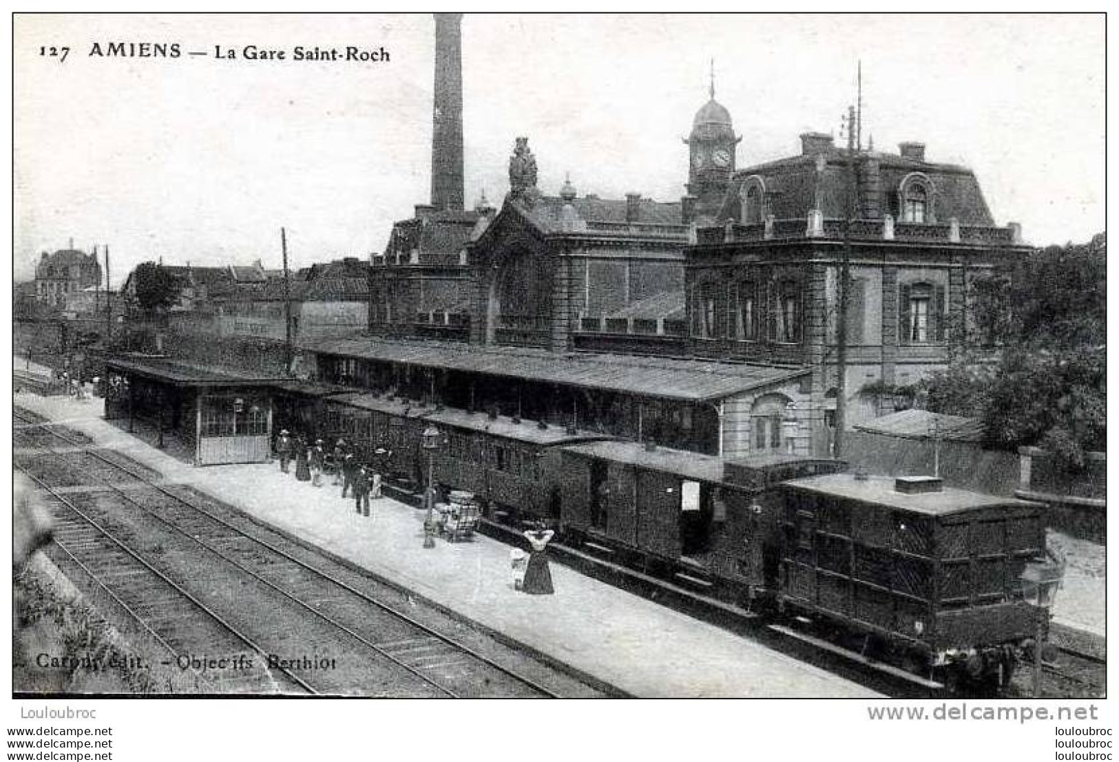 80 AMIENS LA GARE SAINT ROCH AVEC TRAIN EN GARE EDIT CARON - Amiens