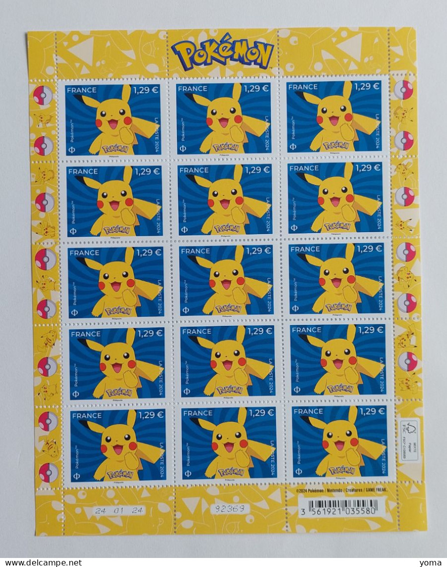 Pokémon  -  La Feuille - Unused Stamps