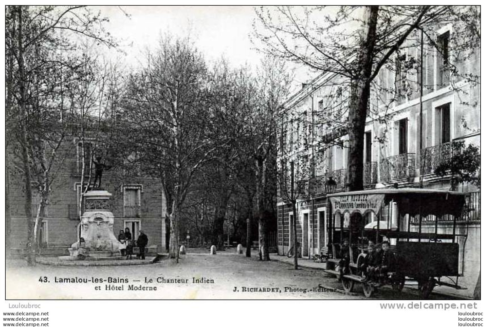 34 LAMALOU LES BAINS LE CHANTEUR INDIEN ET HOTEL MODERNE - Lamalou Les Bains