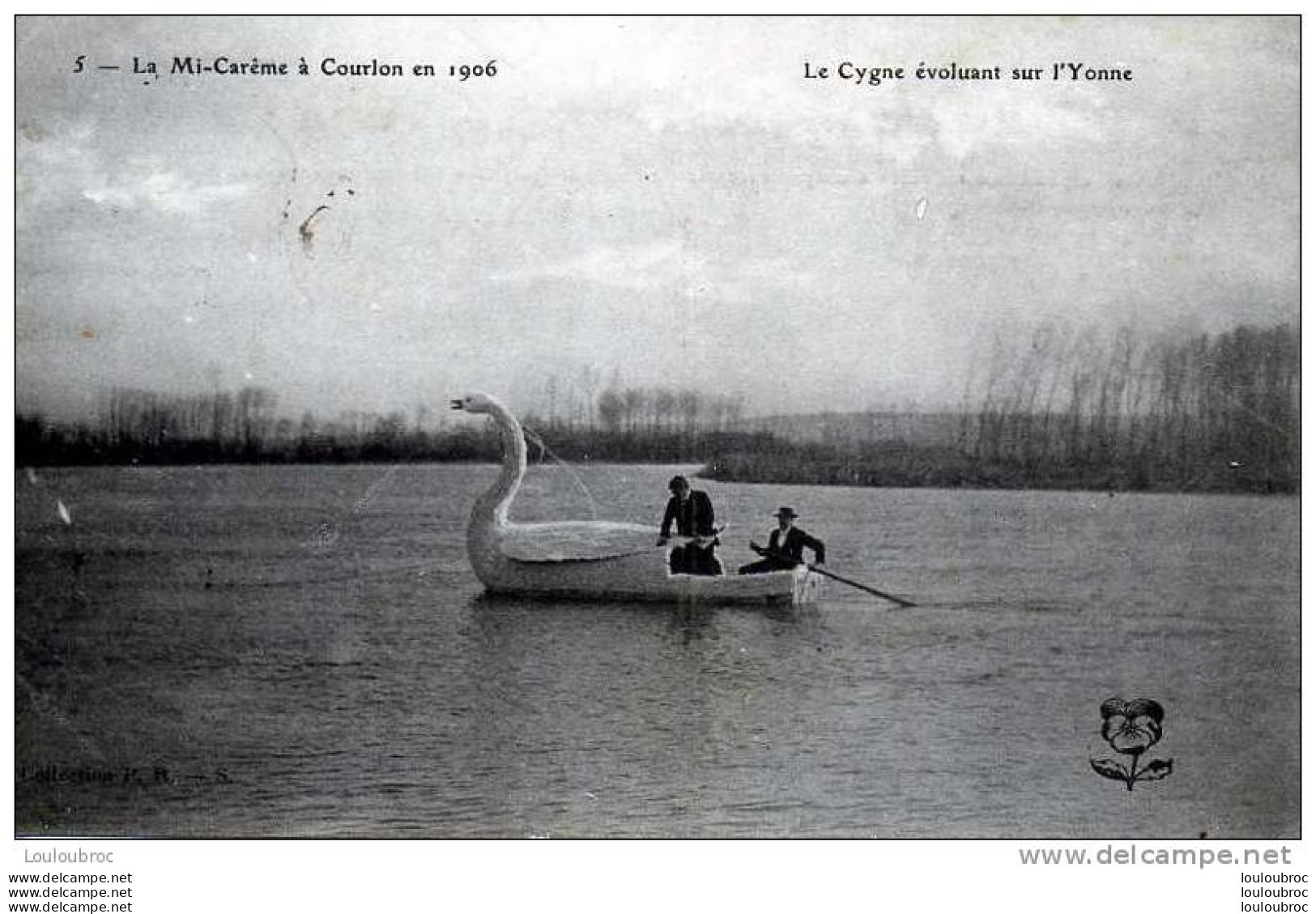 89 COURLON LA MI-CAREME  EN 1906 LE CYGNE EVOLUANT SUR L'YONNE COLL P.R. - Autres & Non Classés