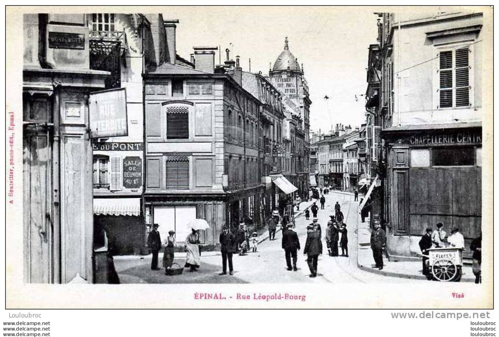 88 EPINAL RUE LEOPOLD BOURG AVEC MARCHAND DE GLACES - Epinal