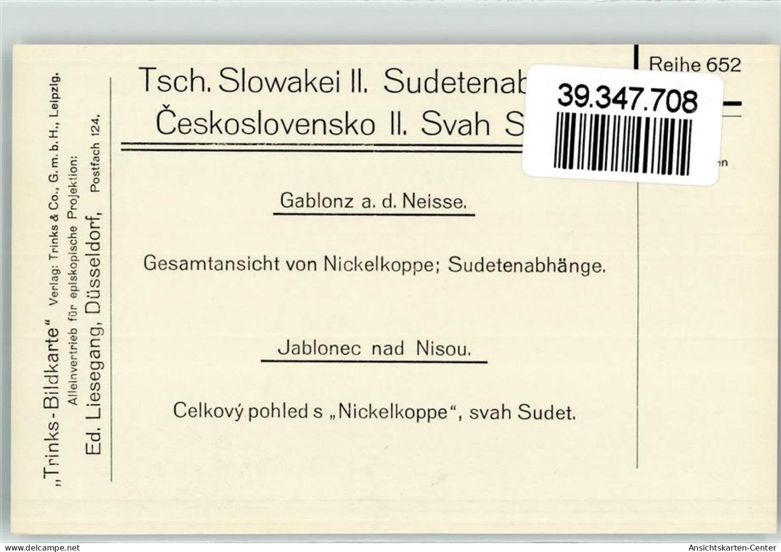 39347708 - Jablonec N. Nisou   Gablonz Neisse - Tchéquie