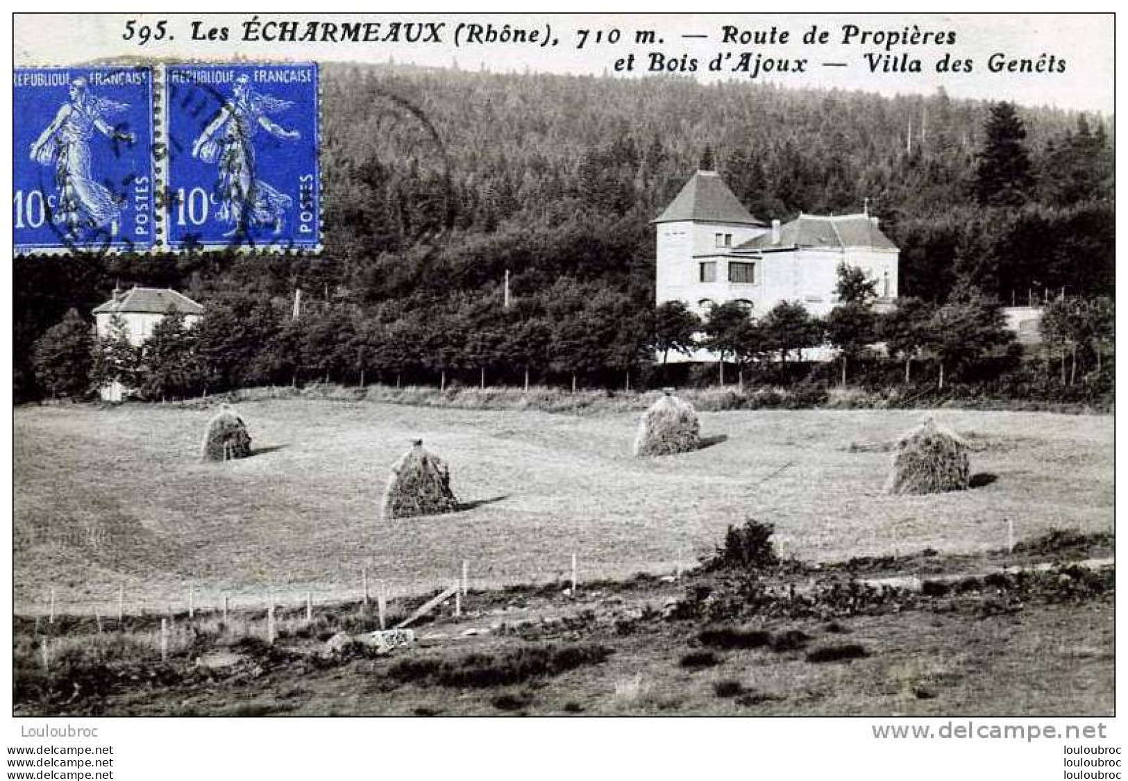 69 LES ECHARMEAUX ROUTE DE PROPIERES ET BOIS D'AJOUX VILLA DES GENETS EDIT GOUTAGNY - Sonstige & Ohne Zuordnung