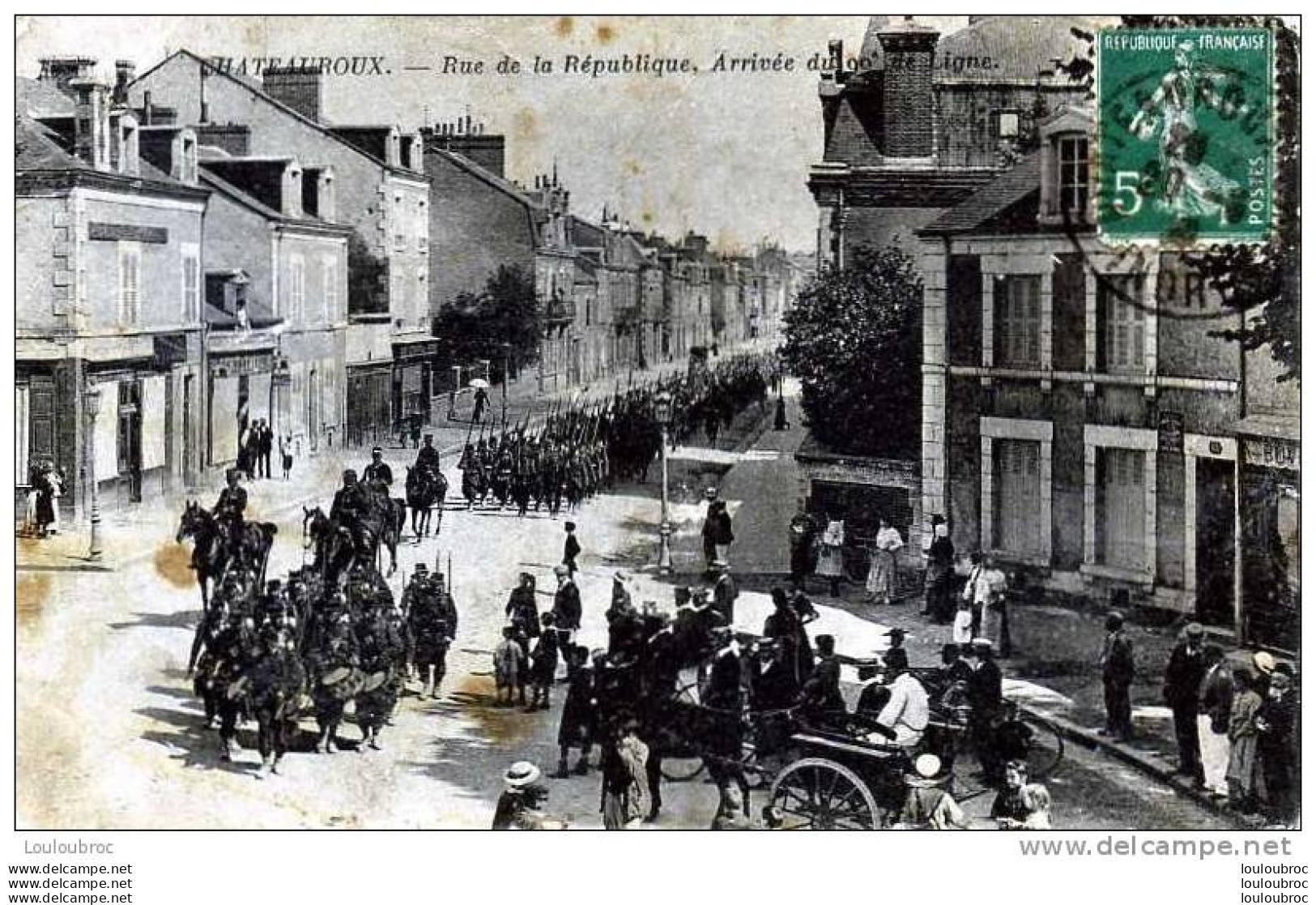 36 CHATEAUROUX RUE DE LA REPUBLIQUE ARRIVEE DU 90e DE LIGNE - Chateauroux