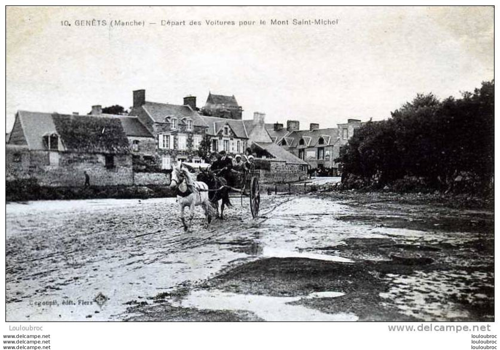 50 GENETS DEPART DES VOITURES POUR LE MONT SAINT MICHEL EDIT LEGOUPIL - Sonstige & Ohne Zuordnung