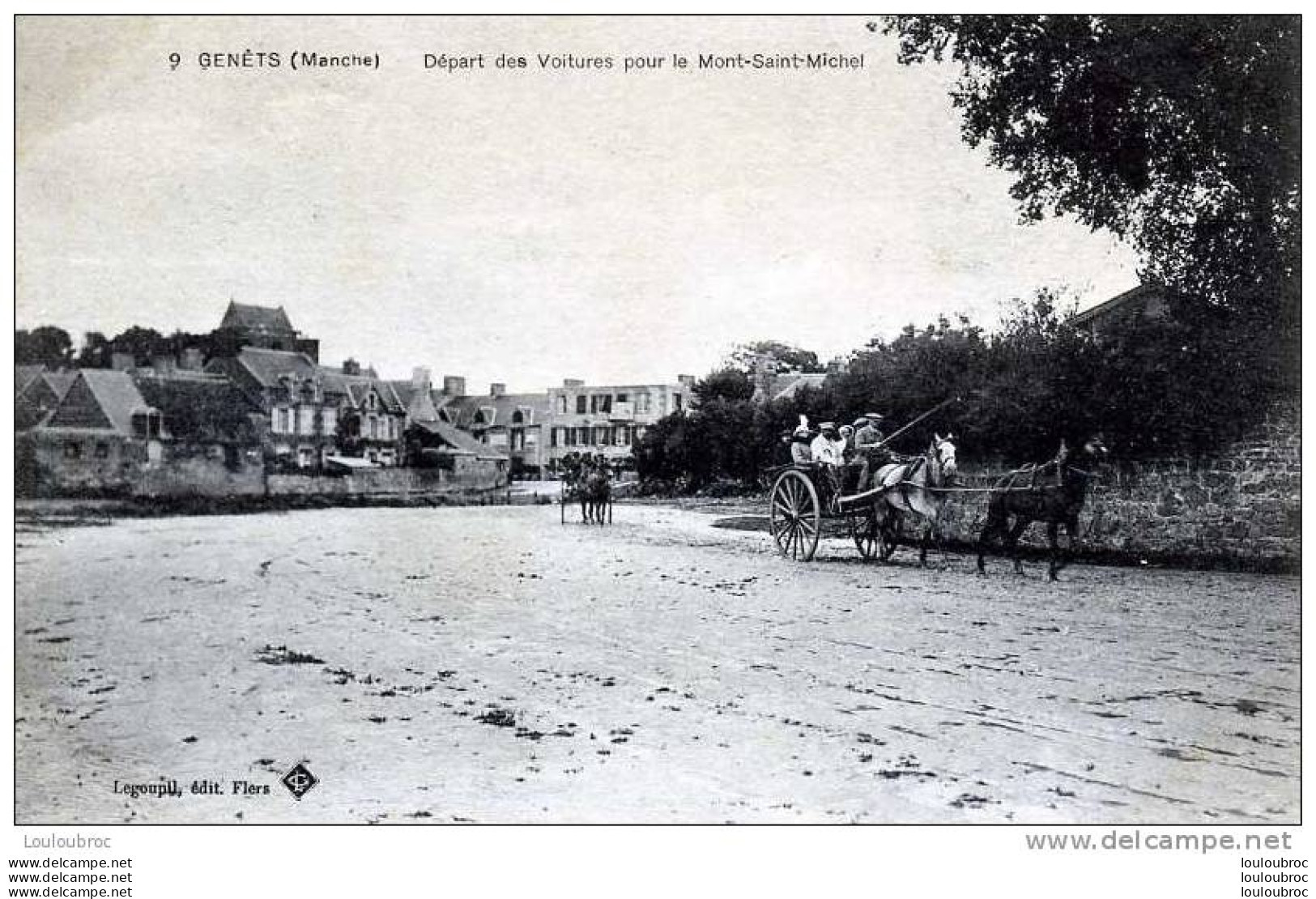 50 GENETS DEPART DES VOITURES POUR LE MONT SAINT MICHEL EDIT LEGOUPIL  REF1 - Sonstige & Ohne Zuordnung