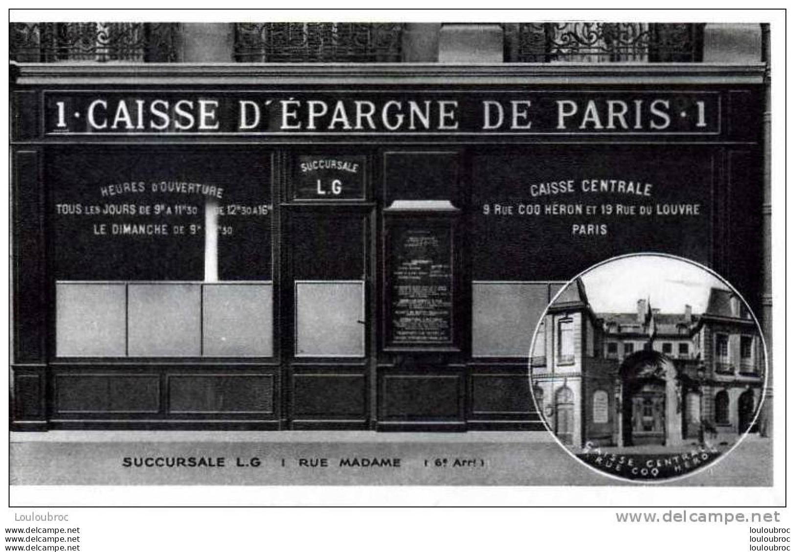 75 PARIS CAISSE D'EPARGNE SUCCURSALE 1 RUE MADAME EDIT PRINTEL - Distretto: 06