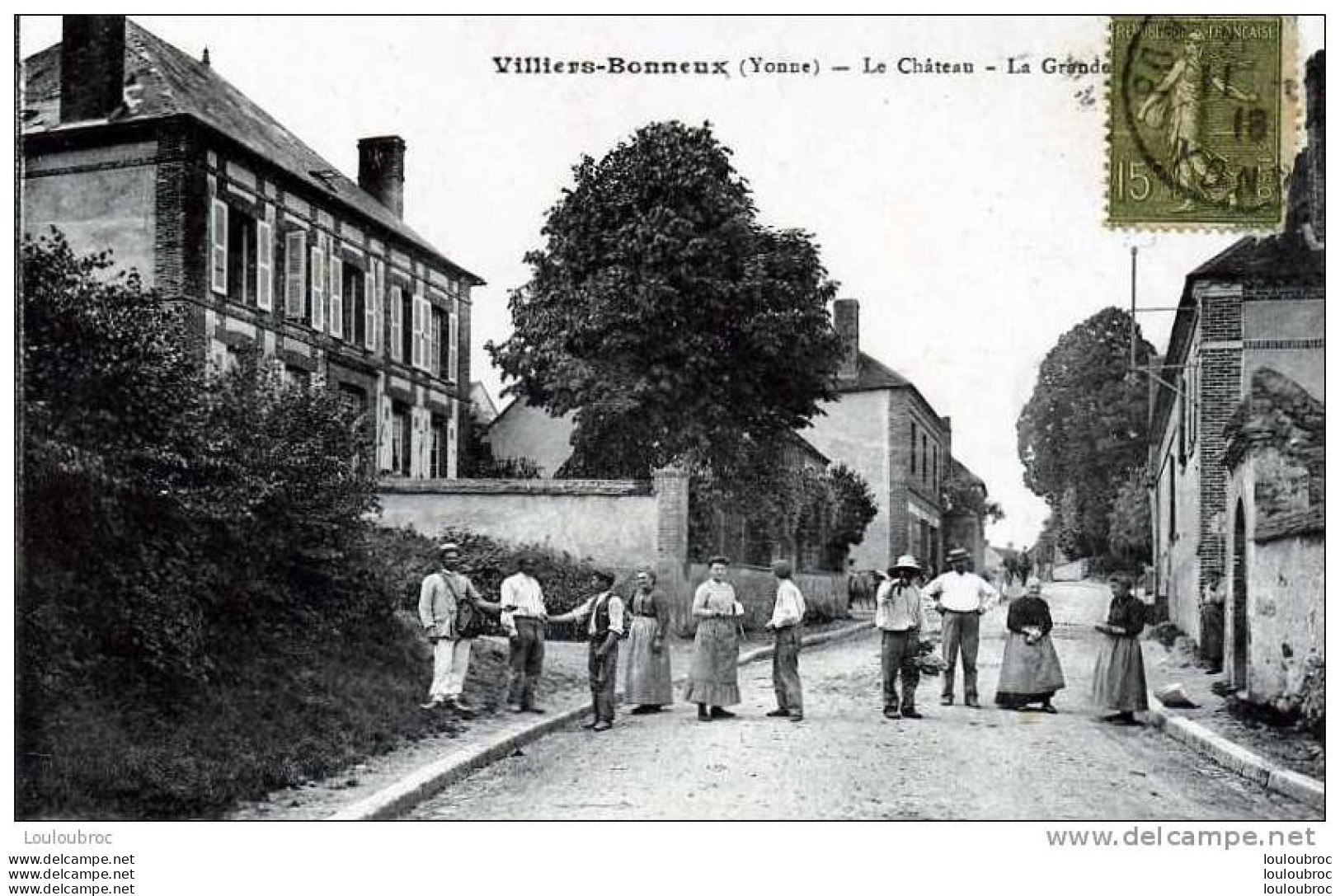 VILLIERS BONNEUX LE CHATEAU LA GRANDE RUE - Andere & Zonder Classificatie