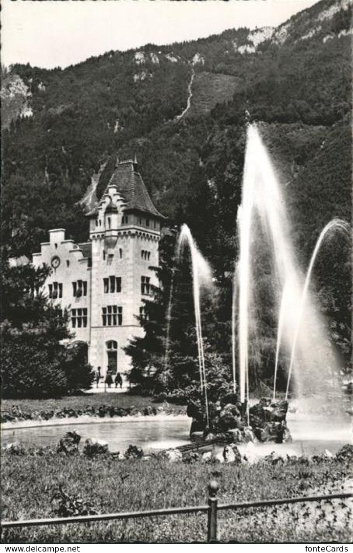 11357735 Glarus GL Bahnhof Volksgarten Springbrunnen Glarus - Otros & Sin Clasificación