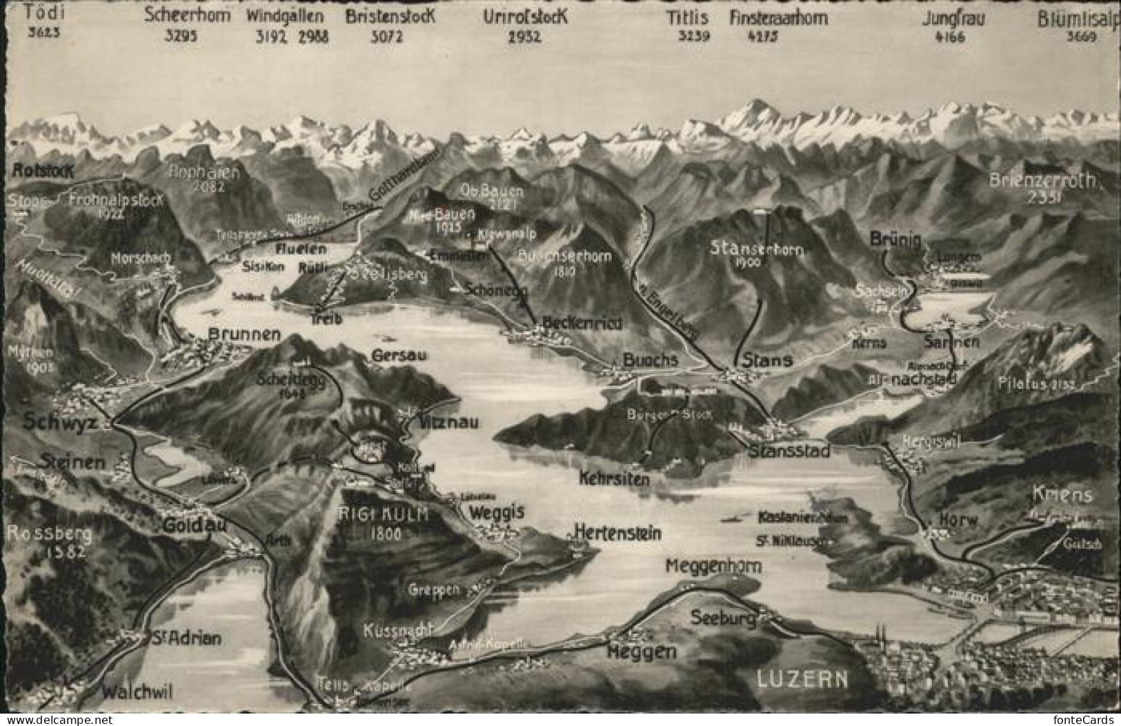 11357727 Luzern LU Urirotstock Hertenstein Kehrsiten Scheerhorn Vogelschau Luzer - Other & Unclassified