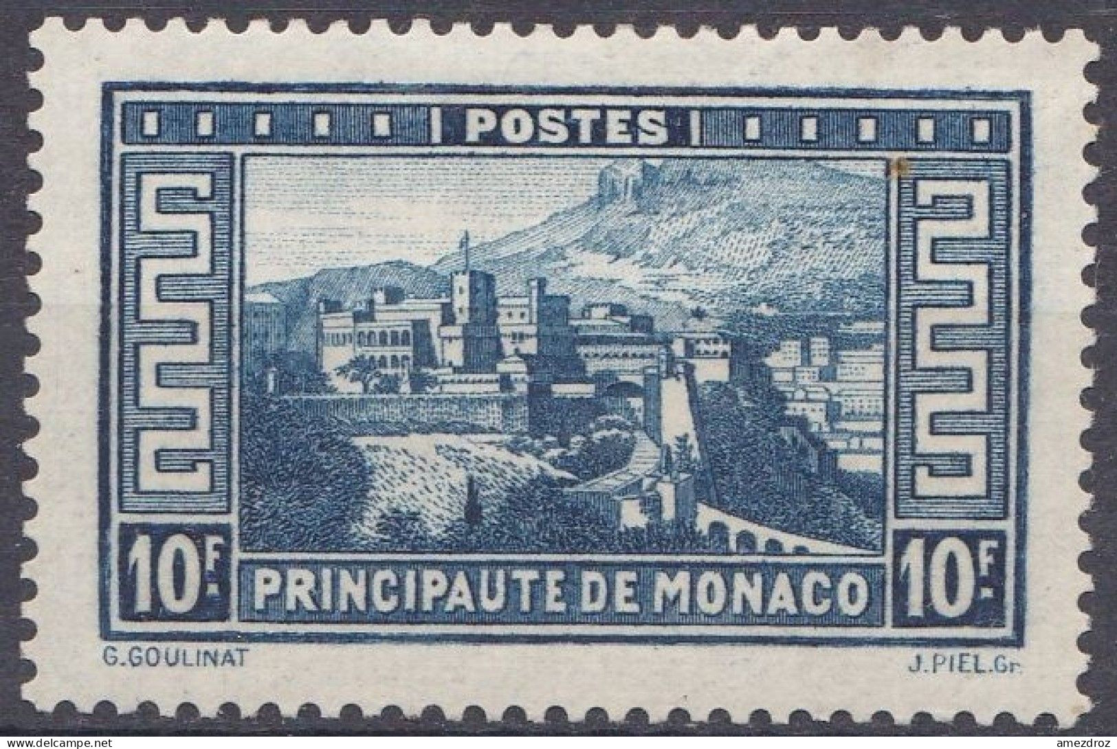 Monaco 1933 -1937 N° 133 MH * Bâtiments - Unused Stamps