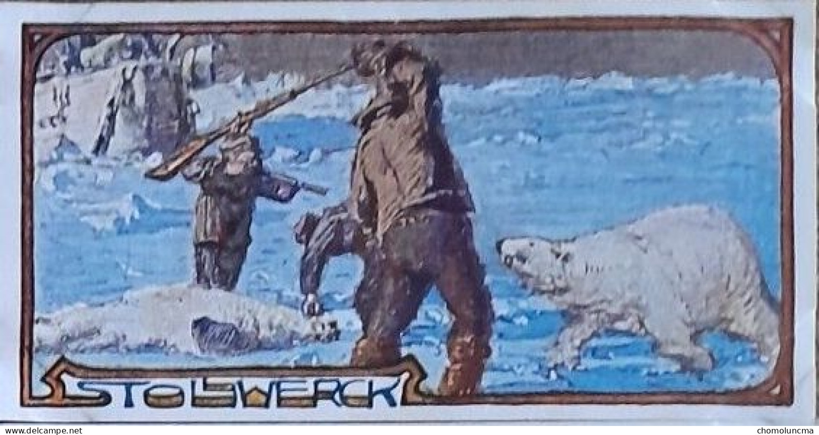 Chocolat Cacao Stollwerck Nansen Norvegian Arctic Expedition North Pole Nord Arctique Fram Bear Seal Hunt - Stollwerck