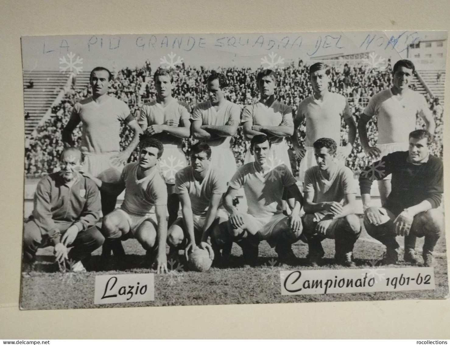 Italy Soccer Italia Maxi Card Calcio LAZIO Campionato 1961-62. 200x127 Mm. - Unclassified