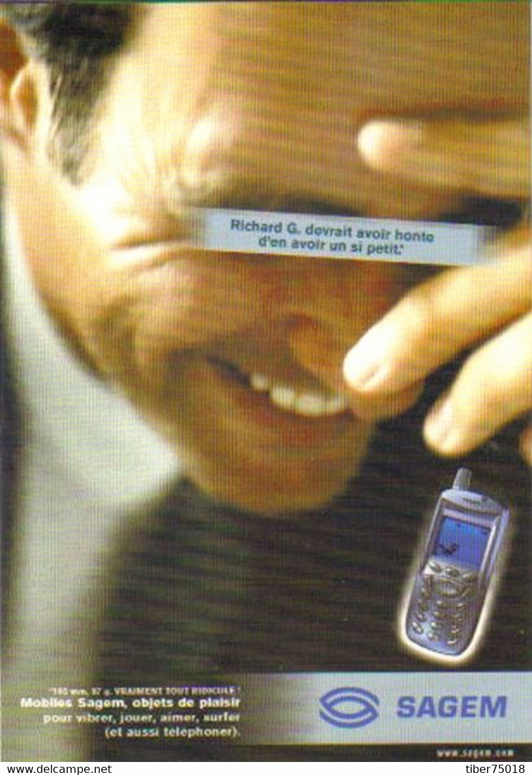 Carte Postale "Cart'Com" (2001) - Mobiles Sagem (téléphone Portable) Richard G. - Publicité