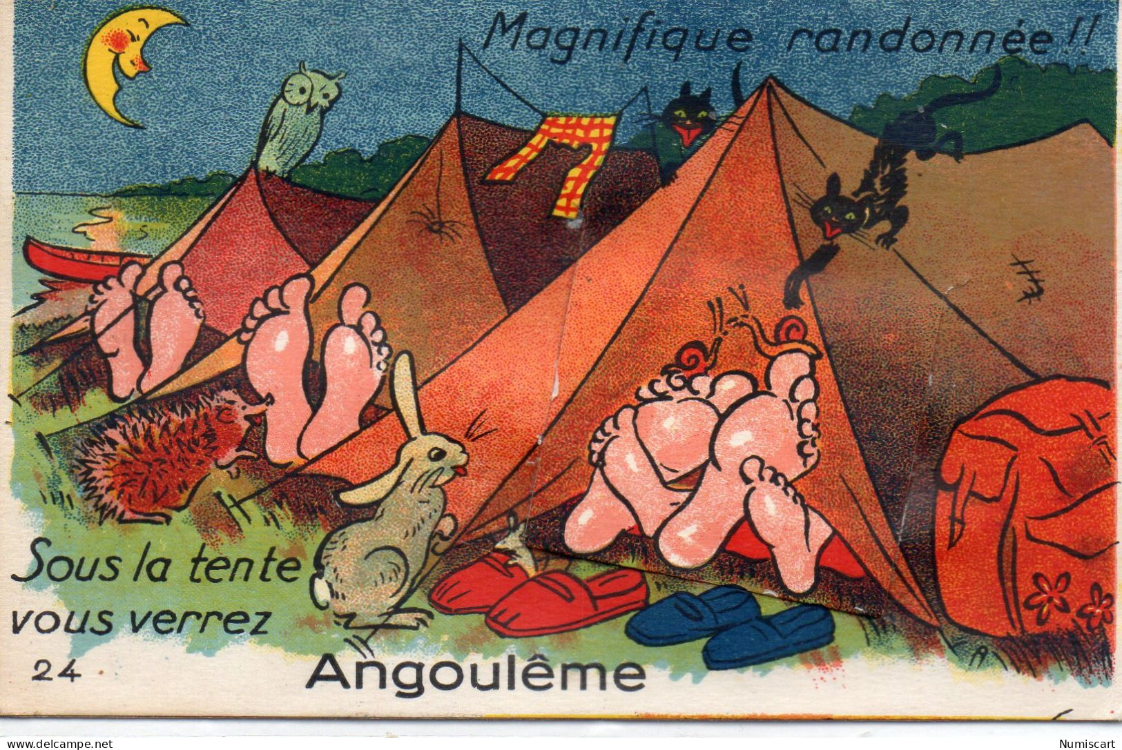 Angoulême Carte à Système Sous La Tente Randonnée - Angouleme