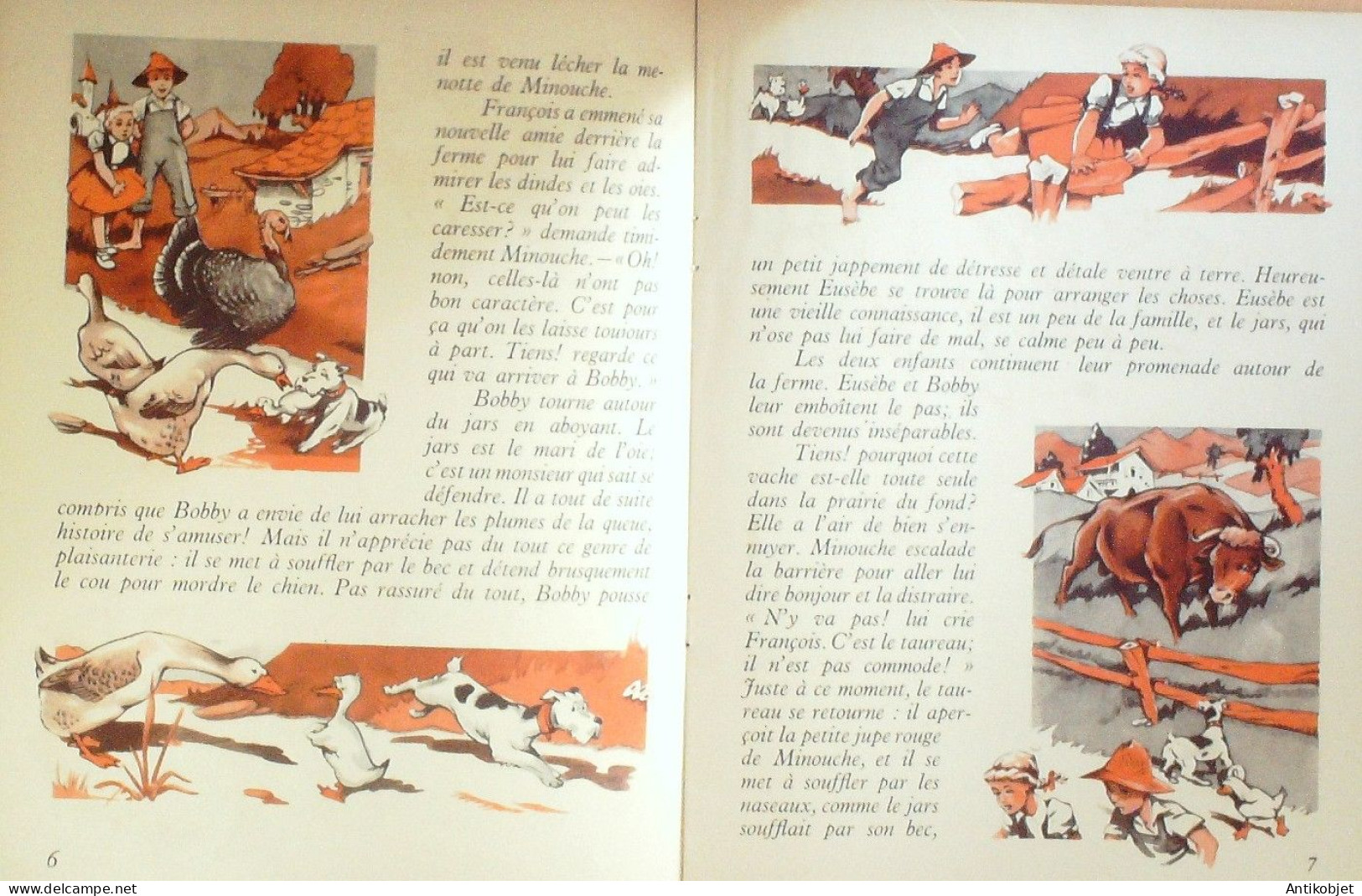 Minouche à La Campagne Illustré Par J.A Dupuich Texte Jean Sabran Eo 1949 - 1901-1940