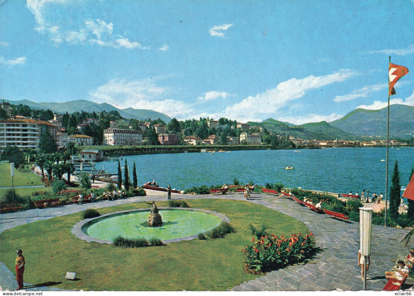 Lugano TI Paradiso Quai Lugano  CPSM  Année  1980 - Lugano